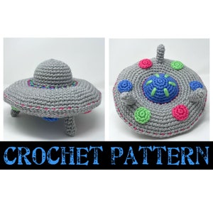 UFO CROCHET PATTERN ufo plush Flying Saucer crochet pattern flying saucer Christmas Gift space plush ufo toy spaceship aliens toy space