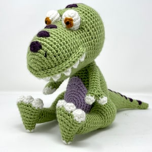 Baby T-Rex -READY TO SHIP -Free Domestic Shipping, plush toy doll amigurumi stuffed dinosaur dino gift nursery baby shower