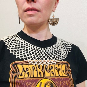 Aileen’s Fourth Dissent Collar -MADE TO ORDER -Free Domestic Shipping, Ruth Bader Ginsburg handmade jewelry summer jewelry fall Halloween