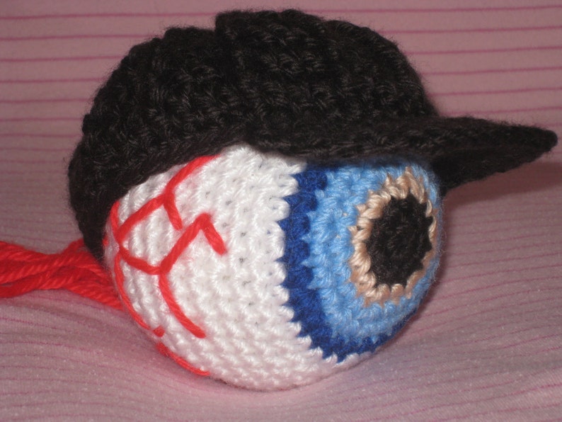 Eyeball Kid in a Hat MADE TO ORDER Free Domestic Shipping, Halloween decor memorabilia eye ball plush doll stuffed toy image 3