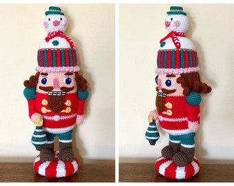 Nutcracker -MADE TO ORDER -Free Domestic Shipping, Christmas Gift decor decoration snowman Christmas tree peppermint candy