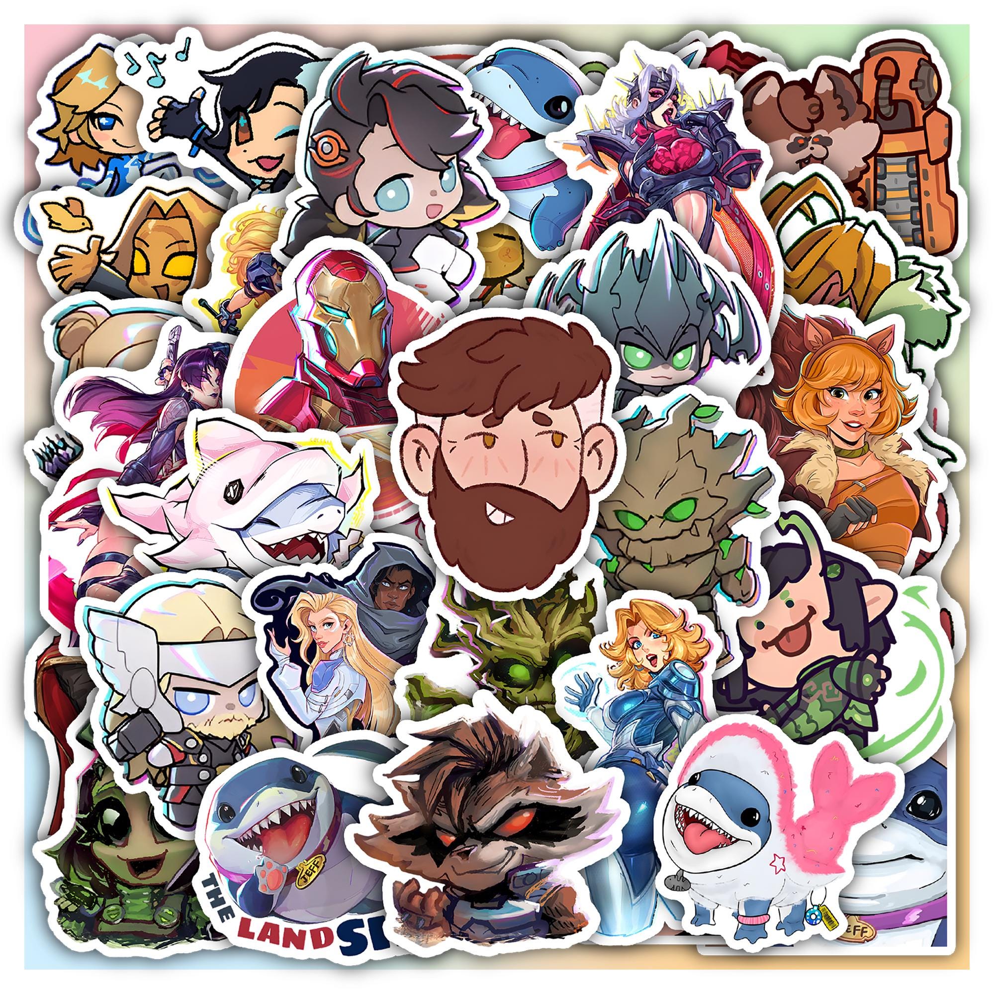 Marvel Rivals Sticker Sheets Invisible Superhero Sticker Sheet Rivals , Waterproof Vinyl for Gifts, Laptop 40 ...
