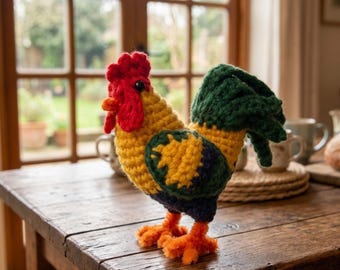 Amigurumipatroon gehaakt haan | Boerderijknuffel (pdf-download)