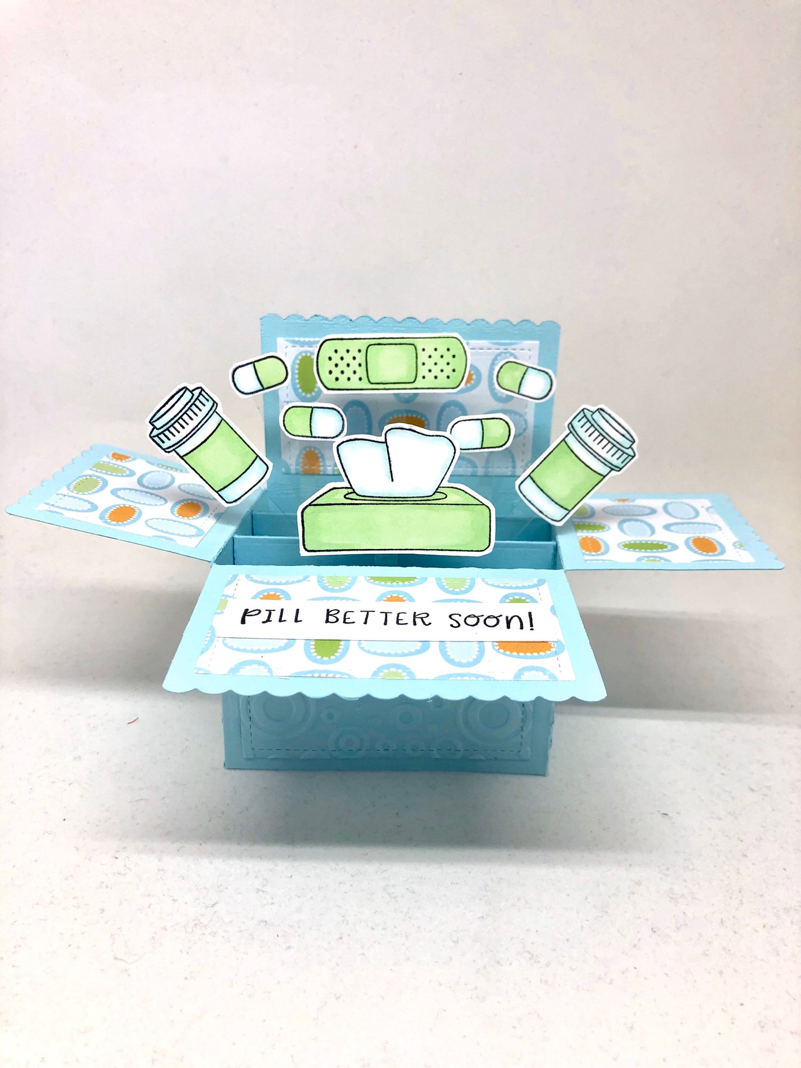 Get Well Greeting Card Pop Up Card Card in a Box | Etsy
