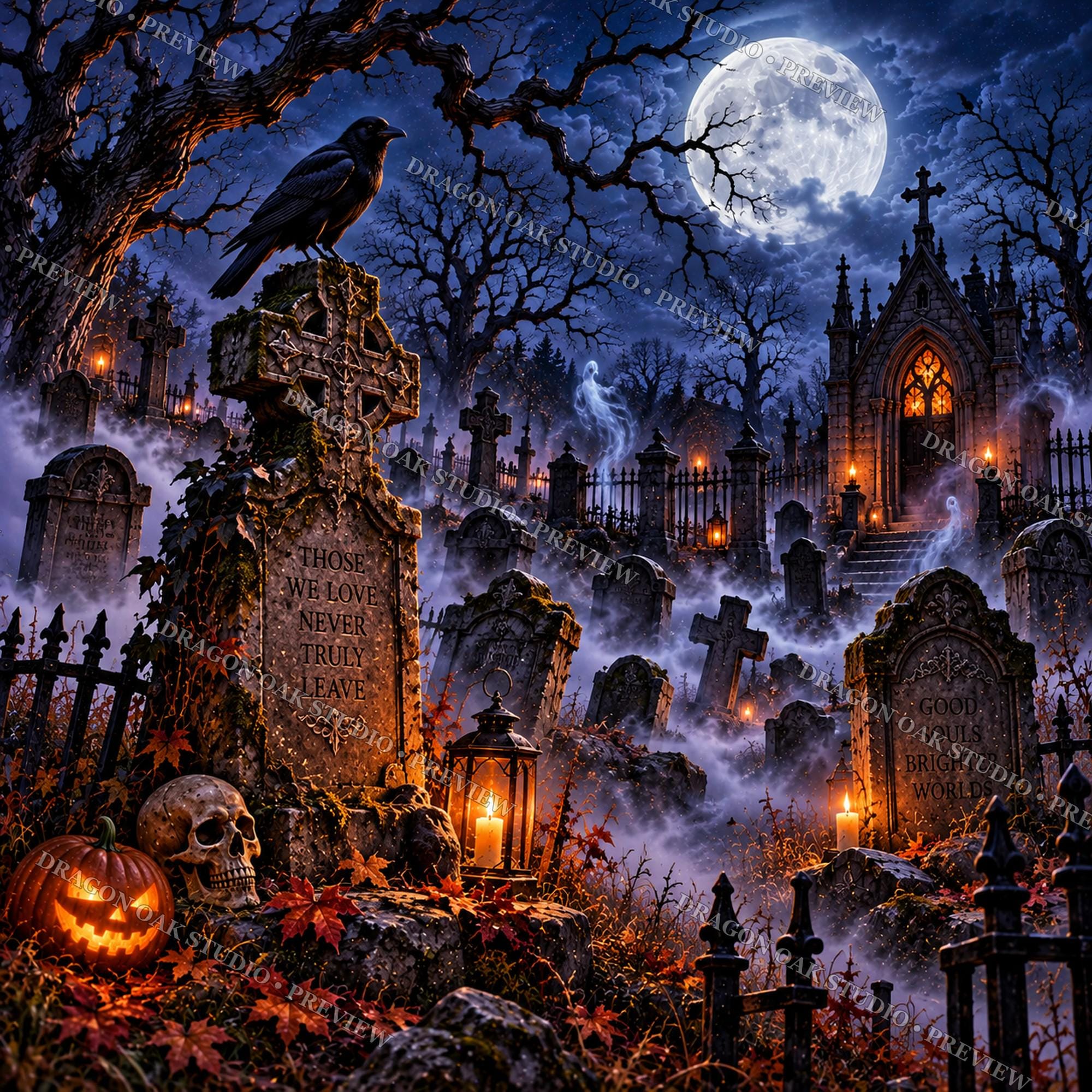 Werewolf Full Moon Coaster Bundle, Wolf Pack & Cemetery Designs (Digital Download)