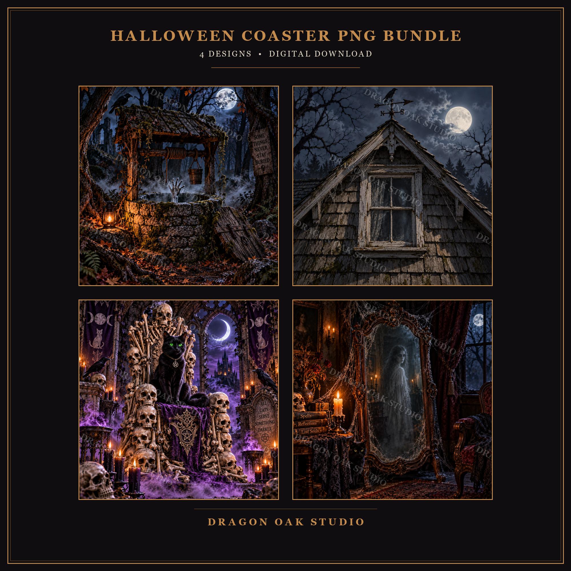 Haunted House Ghost Story PNG Bundle, Creepy Mansion Designs (Digital Download)