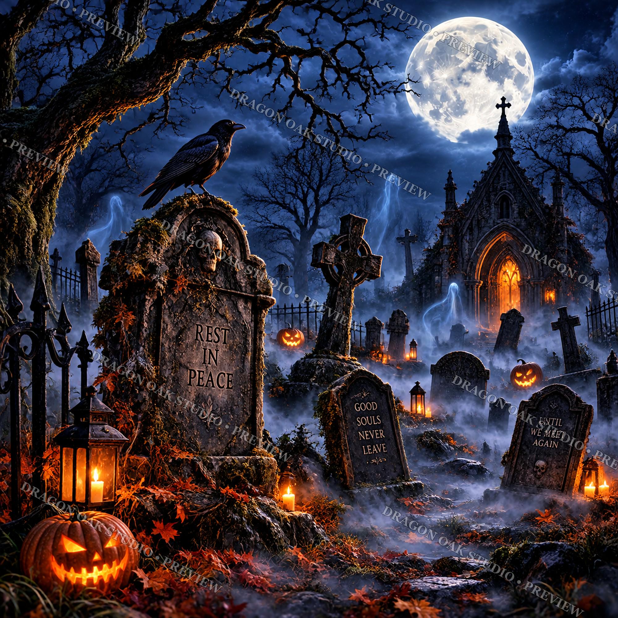 Gothic Cemetery Coaster PNG Bundle, Halloween Sublimation Files (Digital Download)