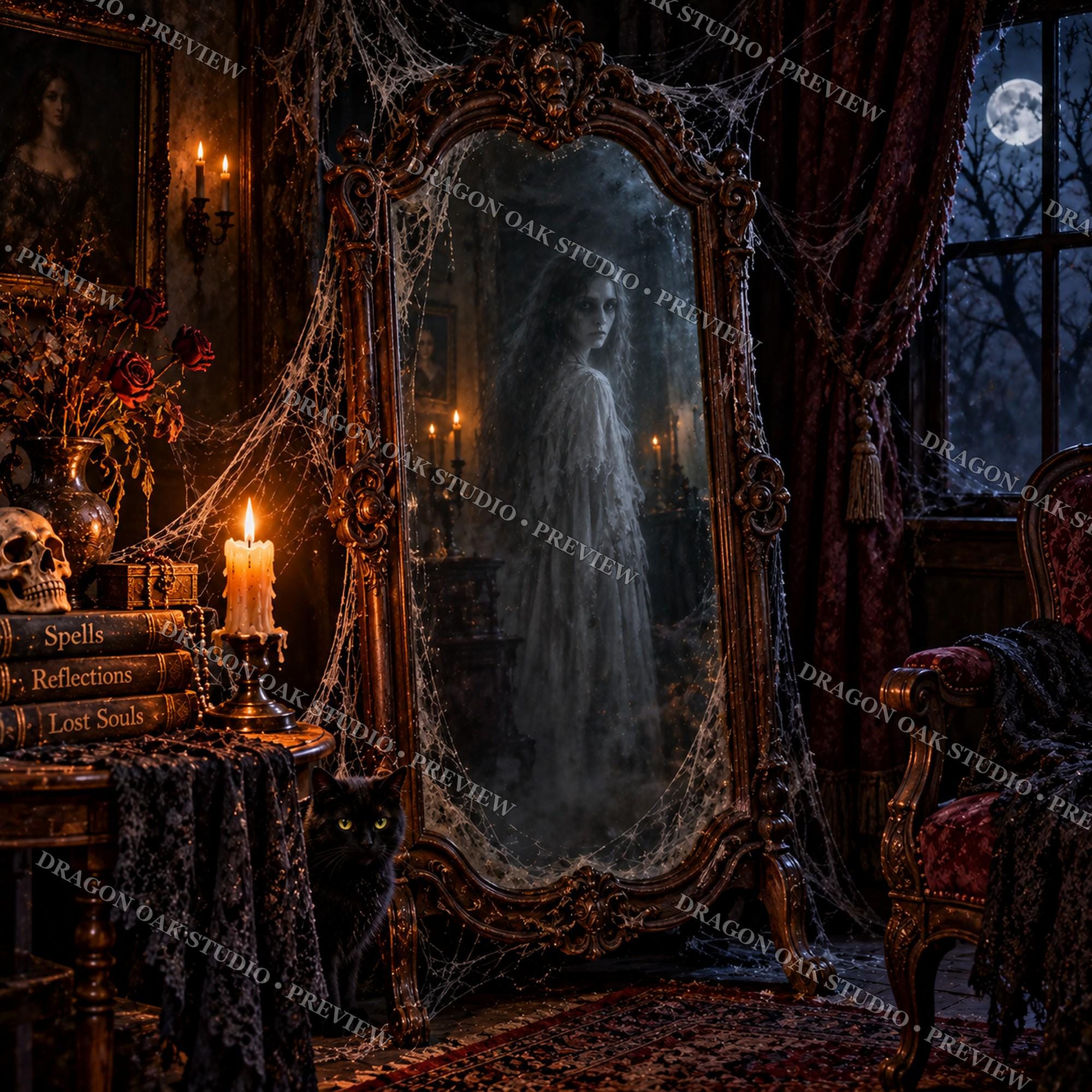 Haunted House Ghost Story PNG Bundle, Creepy Mansion Designs (Digital Download)