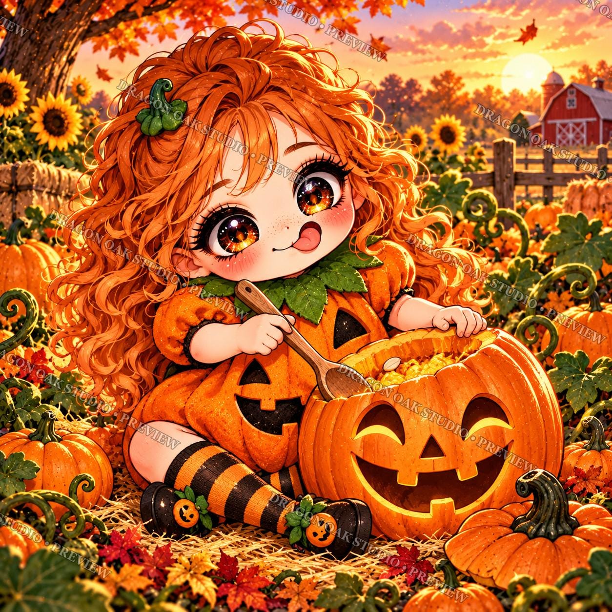 Chibi Halloween Coaster PNG Bundle Vol. 2, Set of 4 Cute Kawaii Bat, Pumpkin, Witch & Skeleton Girls, Digital Download
