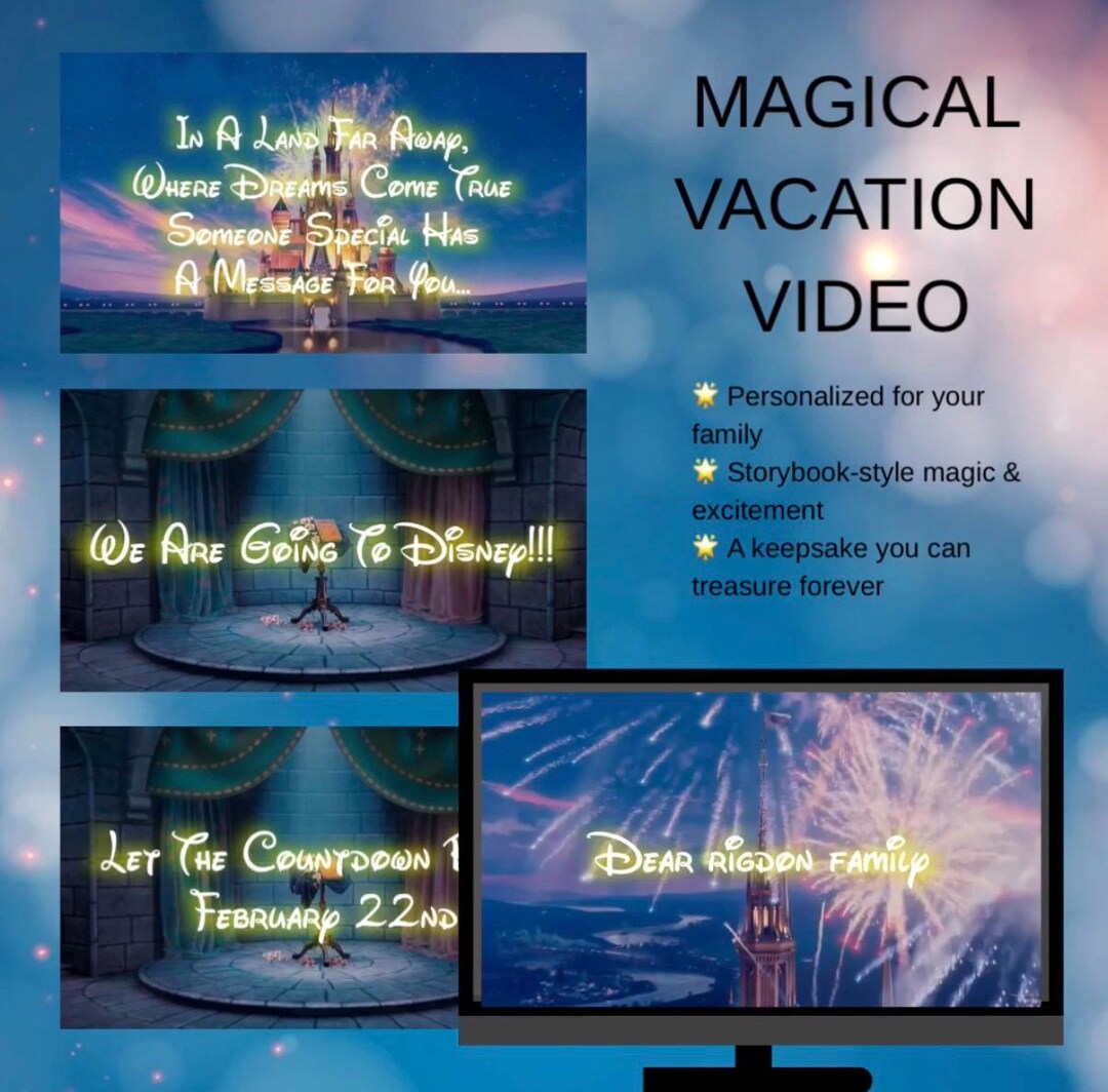 Lsv Theme Magical Theme Park Vacation Reveal Video - Etsy