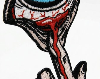 Patch effrayant pour les yeux et les mains squelette | Punk gothique