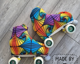 Kaleidoscope Skate Boot Covers – Handmade Skate Protectors