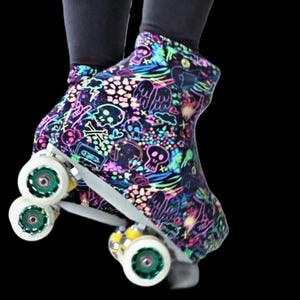 Neon Doodles Skate Boot Covers – Handmade Roller Skate Protectors