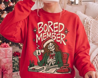 Board Member Gift, Funny Skeleton Christmas Shirt, Sarcastic Office Humor Tee, School Board PTO PTA HOA White Elephant Gift