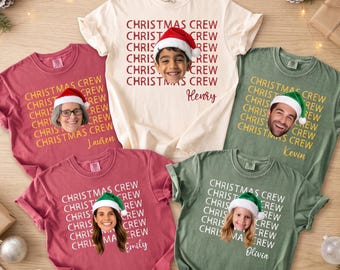 Personalized Christmas Crew Family Shirts, Comfort Colors® Matching Group Holiday Shirts, Custom Xmas Tee