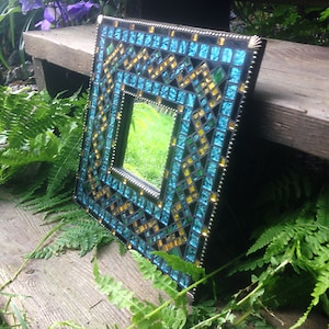 10-inch Square Mosaic Mirror