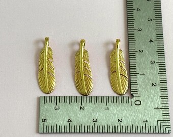 Gold Vermeil Leaf Charm | Delicate 18k Gold Over Sterling Silver Pendant