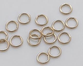 14k Gold Filled Closed Jump Rings – 22 Gauge, 4.2mm, Pack of 100