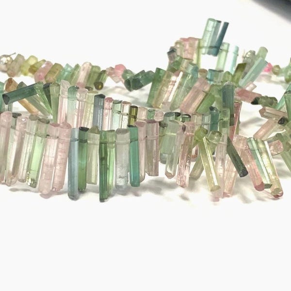 Faceted Multi-Color Tourmaline Crystal Strand | Gemstone Jewelry Making