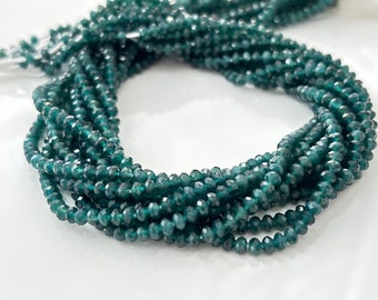 3.5MM  5A  micro faceted natural Gradidirite roundel 1 strand