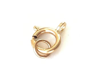 14k Yellow Gold Spring Clasp Set – 6mm Clasp, 5mm Jump Ring