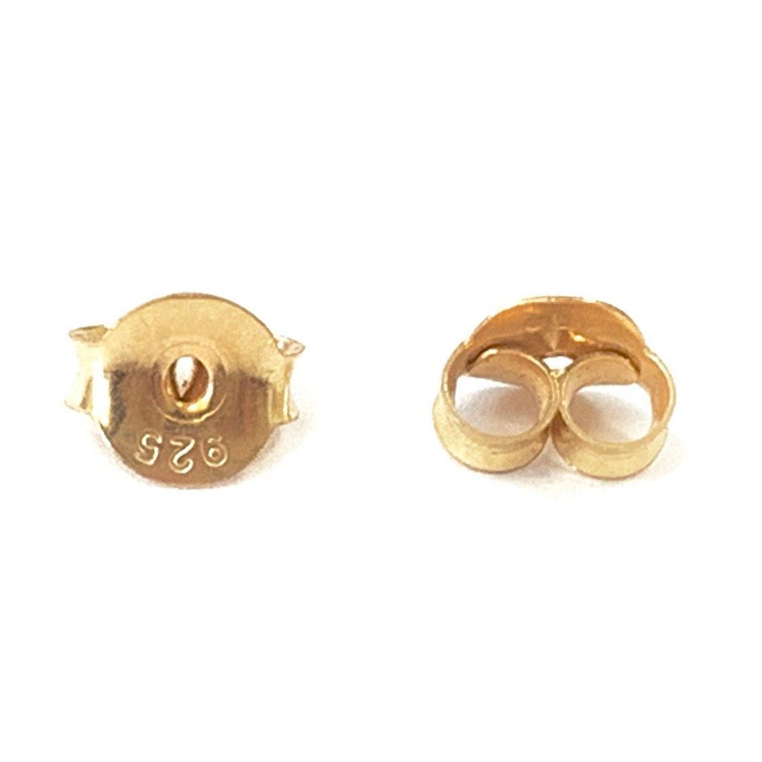 Small Ear Nut – 24K Gold Plated Over Sterling Silver Earring Back for ...
