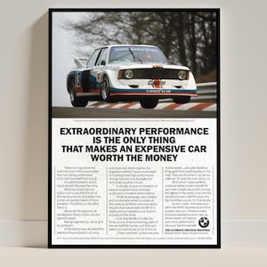 BMW 320 Turbo Group 5 DRM Wall Art Poster Vintage