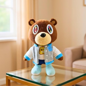 Oso de peluche de graduación, peluche de oso de peluche de dibujos animados, peluche suave de colección.