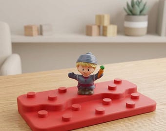 Organizador de juguetes Fisher-Price Little People con estantes escalonados de PLA.