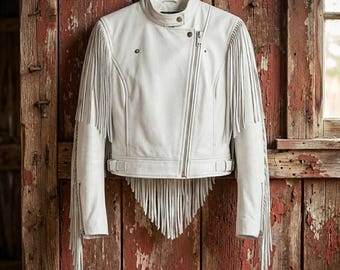 Men’s Western Fringe Jacket Cowboy Leather Jacket Rodeo Festival Biker Streetwear Fashion Outfit Style
