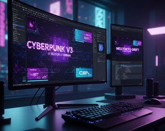 Cyberpunk Glitch After Effects Template | Sci-Fi HUD Elements (Digital Download)