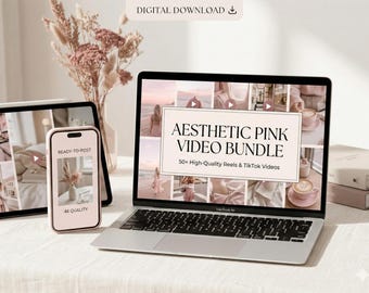 Pink Video Bundle for Reels | Soft Girl Content (Digital Download)
