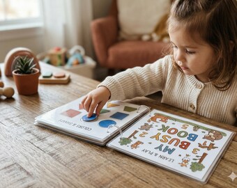 Toddler Busy Book | Preschool Learning Binder, Montessori Activities (Digital Download)
