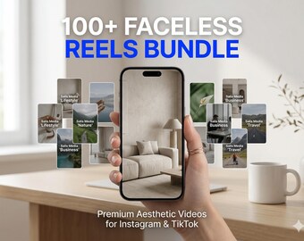 Faceless Reels Bundle | Stock Video Clips, Viral Hooks (Digital Download)