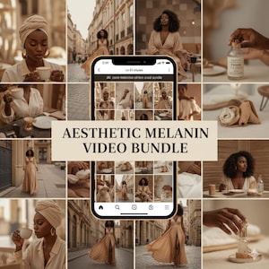 Melanin Video Bundle, Luxury Black Girl Magic Reels (Digital Download)