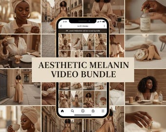 Melanin Video Bundle, Luxury Black Girl Magic Reels (Digital Download)