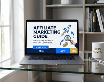 Affiliate Marketing Guide for Beginners | Step-by-Step Passive Income Strategy PDF | Digital Marketing Business Template