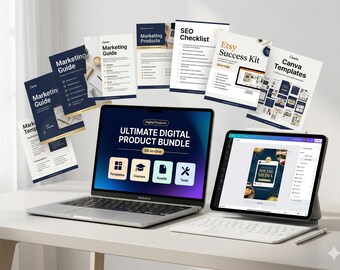 Digital Products Ultimate Bundle | Master Resell Rights, PLR Templates, Passive Income Guide | Instant Download