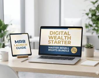 MRR Digital Product Bundle | Done-for-You Marketing Course, Canva Templates (Digital Download)