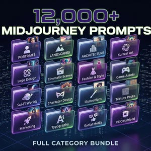 12000+ Midjourney-uppmaningar, AI-konstguide (PDF)