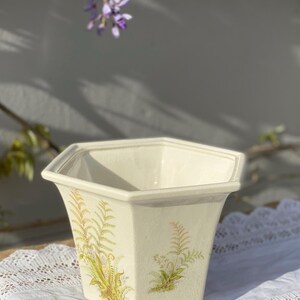 Maceta vintage Royal Winton para helechos / Maceta grande de Staffordshire Ironstone / Jardinera botánica estilo cottagecore / Soporte para plantas de interior