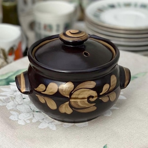 Denby Bakewell Lidded Soup Dish: Vintage Brown Stoneware Casserole Pot