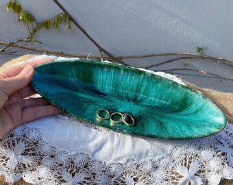 Plato de cerámica vintage BMP Canada – Cuenco ovalado de cerámica Blue Mountain Pottery con esmalte verde goteo – Plato de servir de cerámica de mediados de siglo – Decoración de los años 70