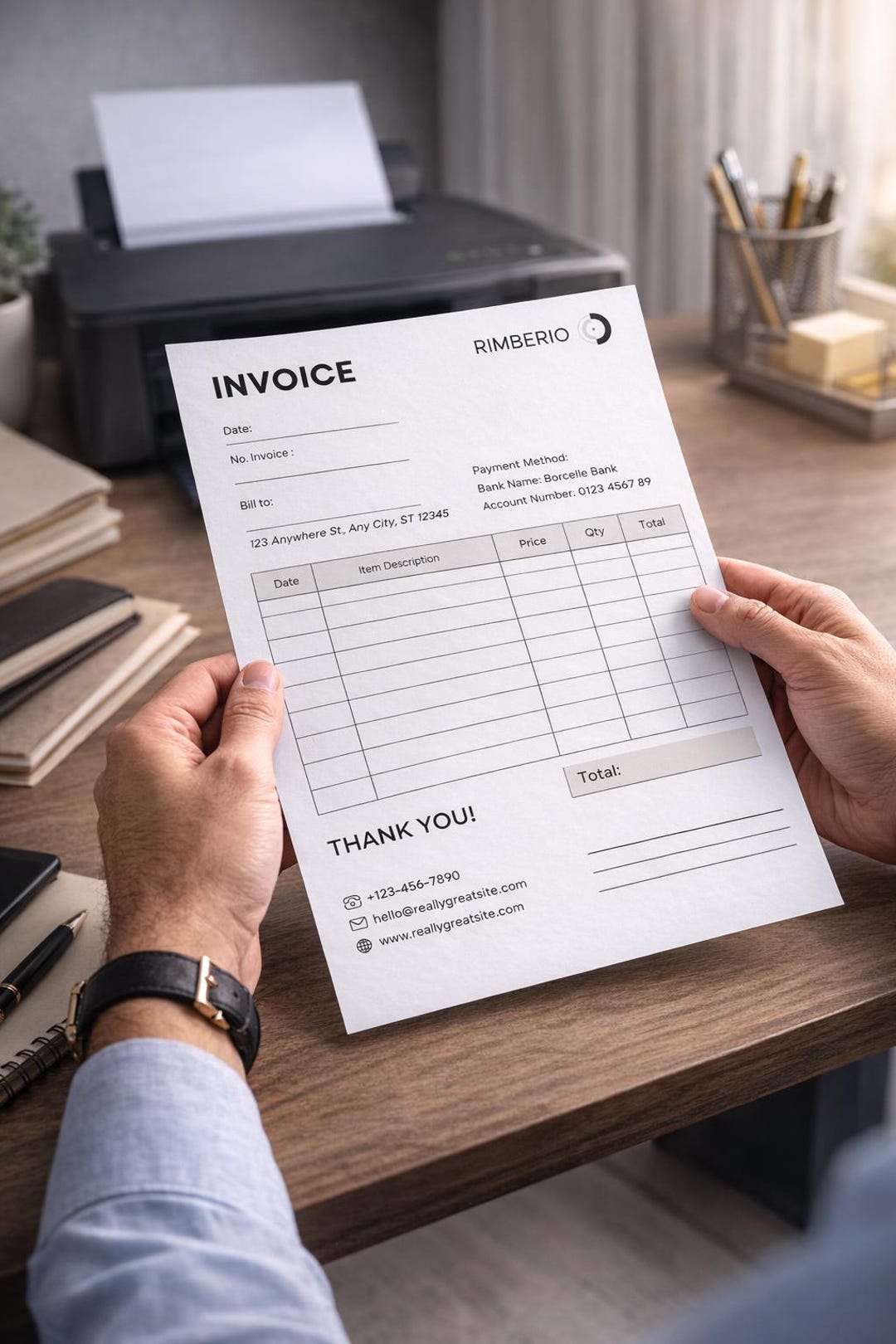 Editable Invoice Template, Small Business Invoice, Printable Invoice ...