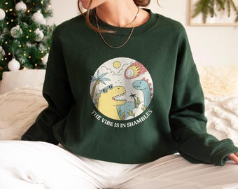 Dinosaur Meteor Sweatshirt, Funny Nihilist Humor Pullover, Extinction Event Apparel