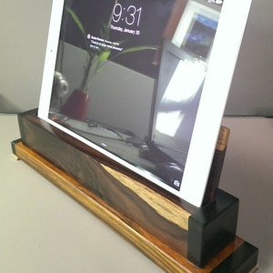 iPad Stand made with Cocobolo, Ebony, and Brass
