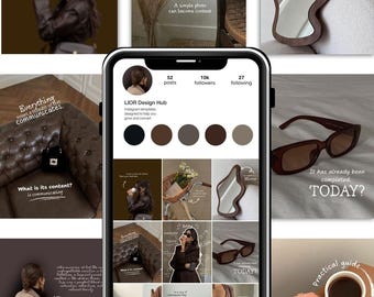 Brown Canva Instagram Templates | Strategic Social Media Posts, UGC (Digital Download)
