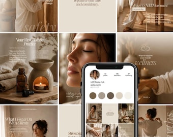 100 Holistic Wellness Instagram Templates |Holistic Coaches, Nutritionists, Health (Digital Download)