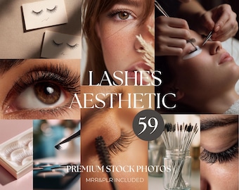 Lash Artist Stock Photos, Luxury Beauty Business Content (MRR PLR)