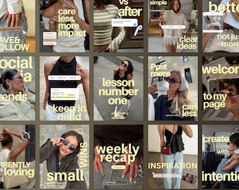 Trendy Instagram Headline Canva Templates, Social Media Posts & Reel Covers for Content Creators, UGC, Influencers | Personal Brands